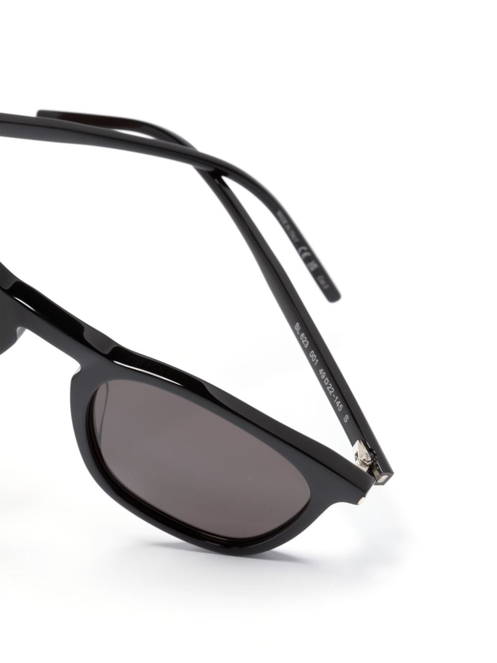 Shop Saint Laurent Matte-effect Square-frame Sunglasses In Black