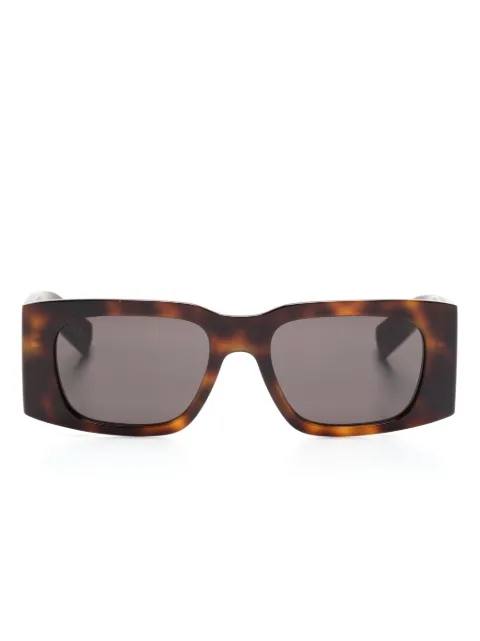 Saint Laurent Eyewear lentes de sol con armazón rectangular estilo carey