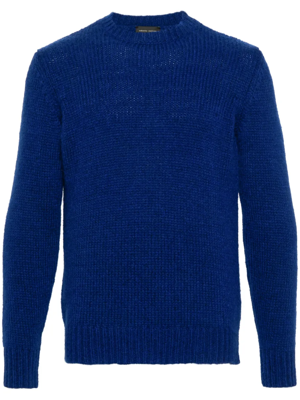 Roberto Collina Crew-neck Knitted Jumper In Blue