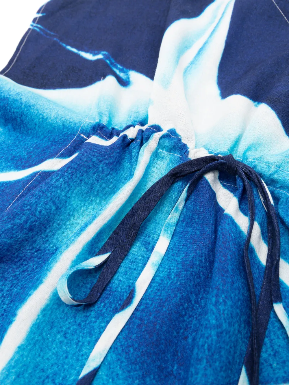Lenny Niemeyer Abstract-print Beach Dress In Blue
