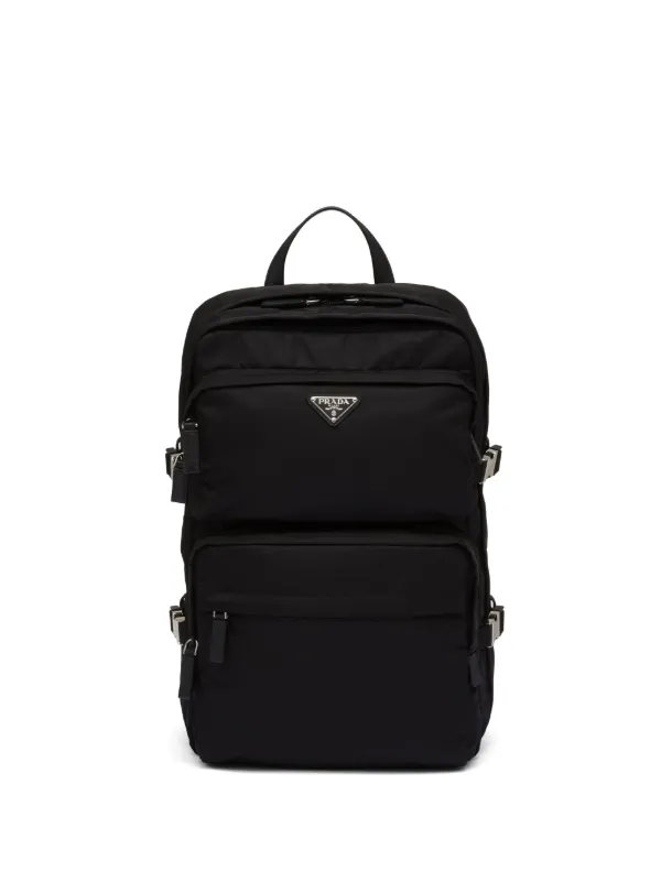 Shop Prada Re-Nylon And Saffiano Leather Backpack