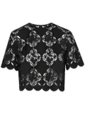 Oscar de la Renta Gardenia guipure blouse - Black