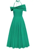 Oscar de la Renta off-shoulder halterneck midi dress - Green