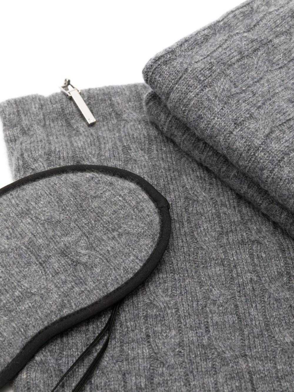 Ralph Lauren Home cable-knit cashmere blanket travel set - Grijs