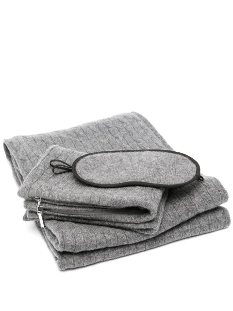 Ralph Lauren Home cable-knit cashmere blanket travel set