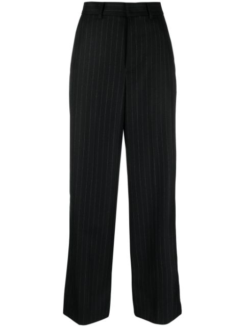 sacai pinstripe wool cropped trousers