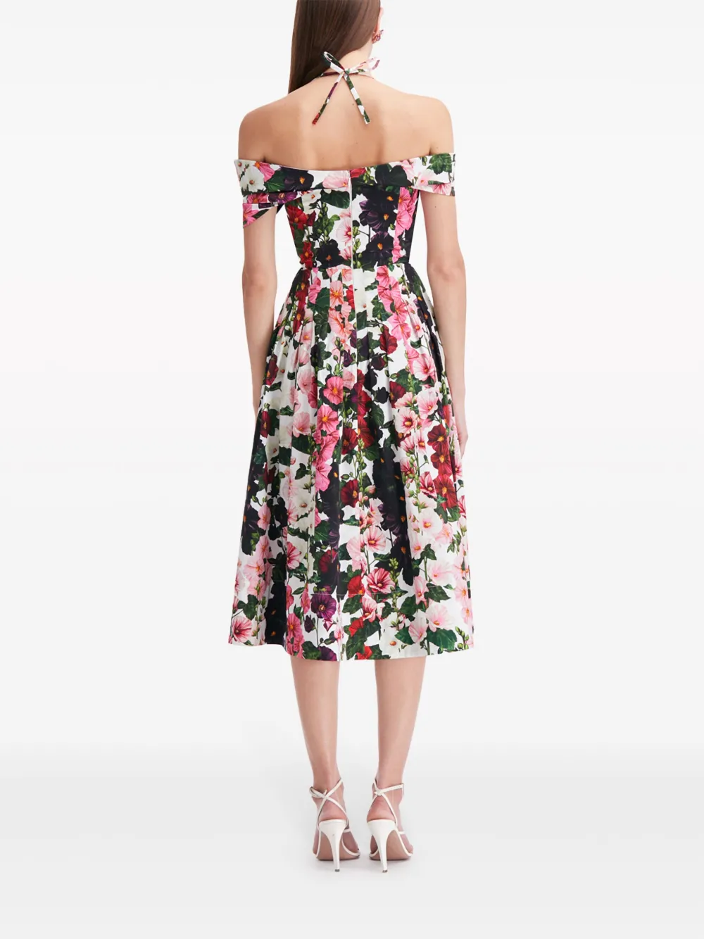 Oscar de la Renta Jurk met bloemenprint Roze