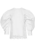 Oscar de la Renta Gardenia puff-sleeve guipure blouse - White