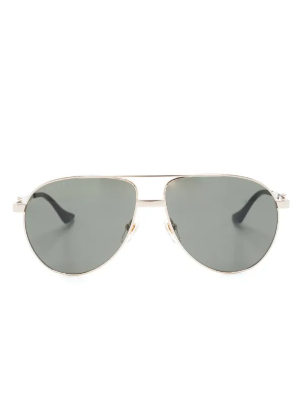 Gucci Eyewear パイロット サングラス | ゴールドトーン | FARFETCH JP