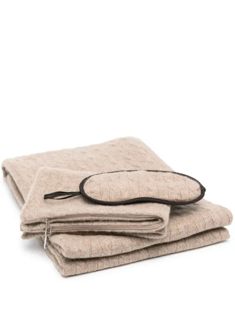 Ralph Lauren Home cable-knit cashmere blanket travel set