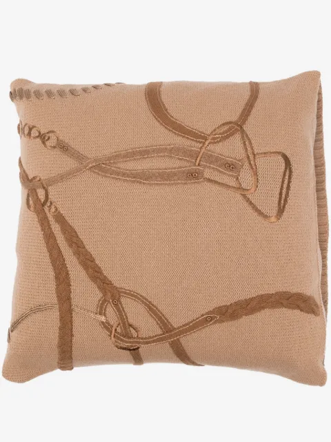 Ralph Lauren Home equestrian-motif knitted cushion