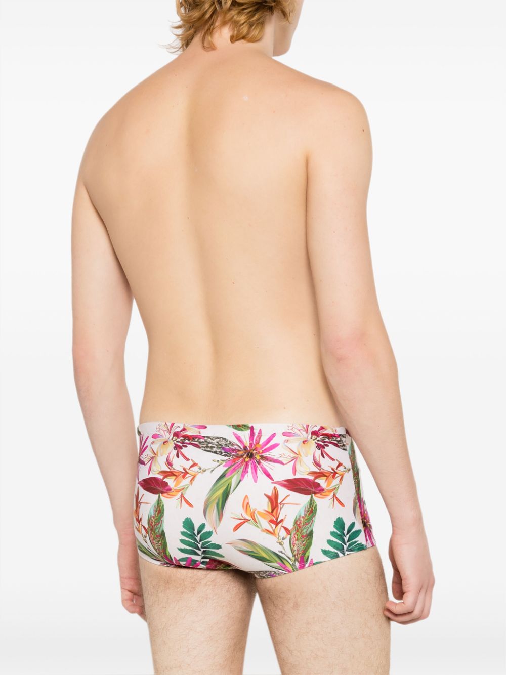 Shop Lygia & Nanny Copacabana Floral-print Swimming Trunks In Multicolour