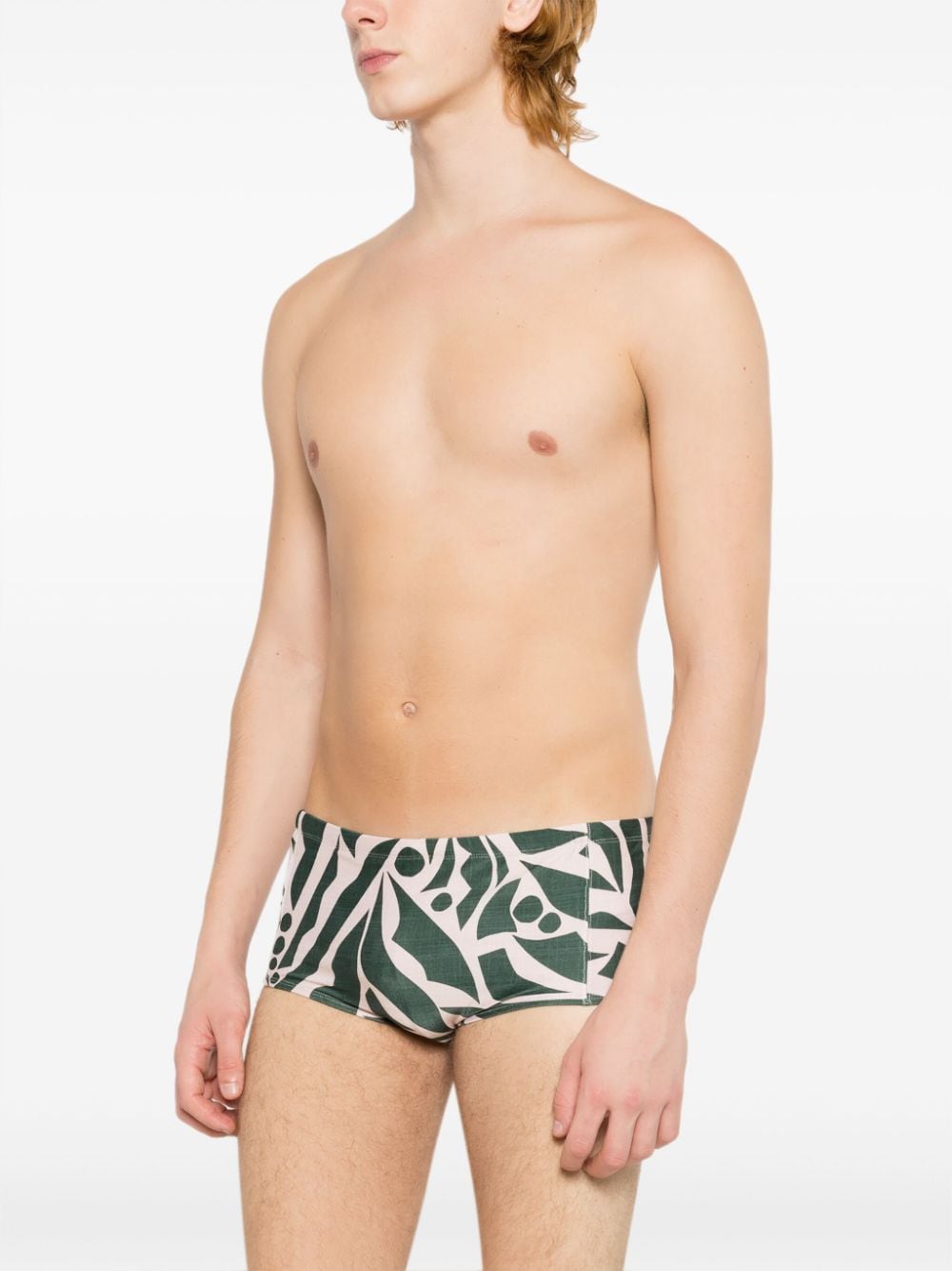 Shop Lygia & Nanny Parati Geometric-print Swimming Trunks In Multicolour