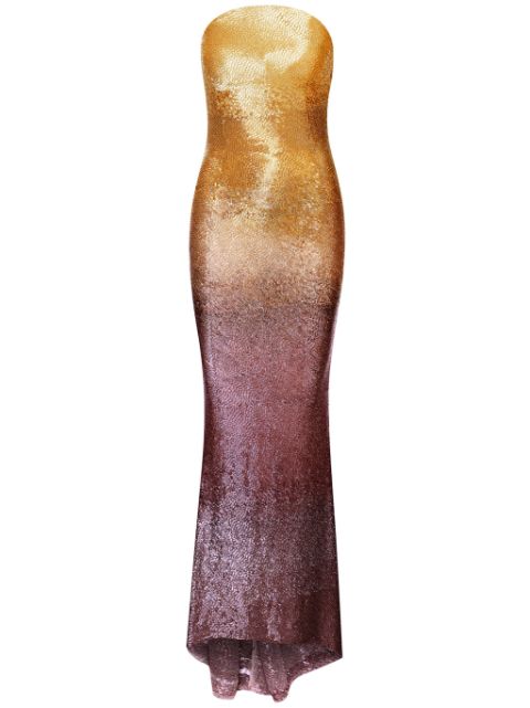 Oscar de la Renta sequin-embellished beaded gown