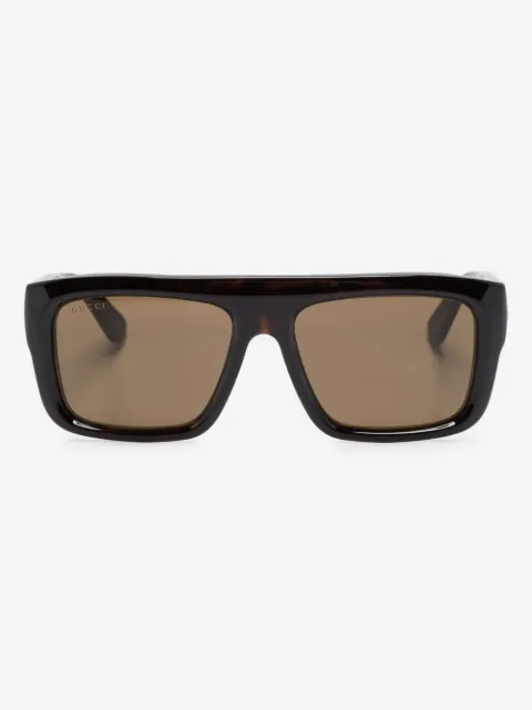 Gucci Eyewear Zonnebril met rechthoekig montuur