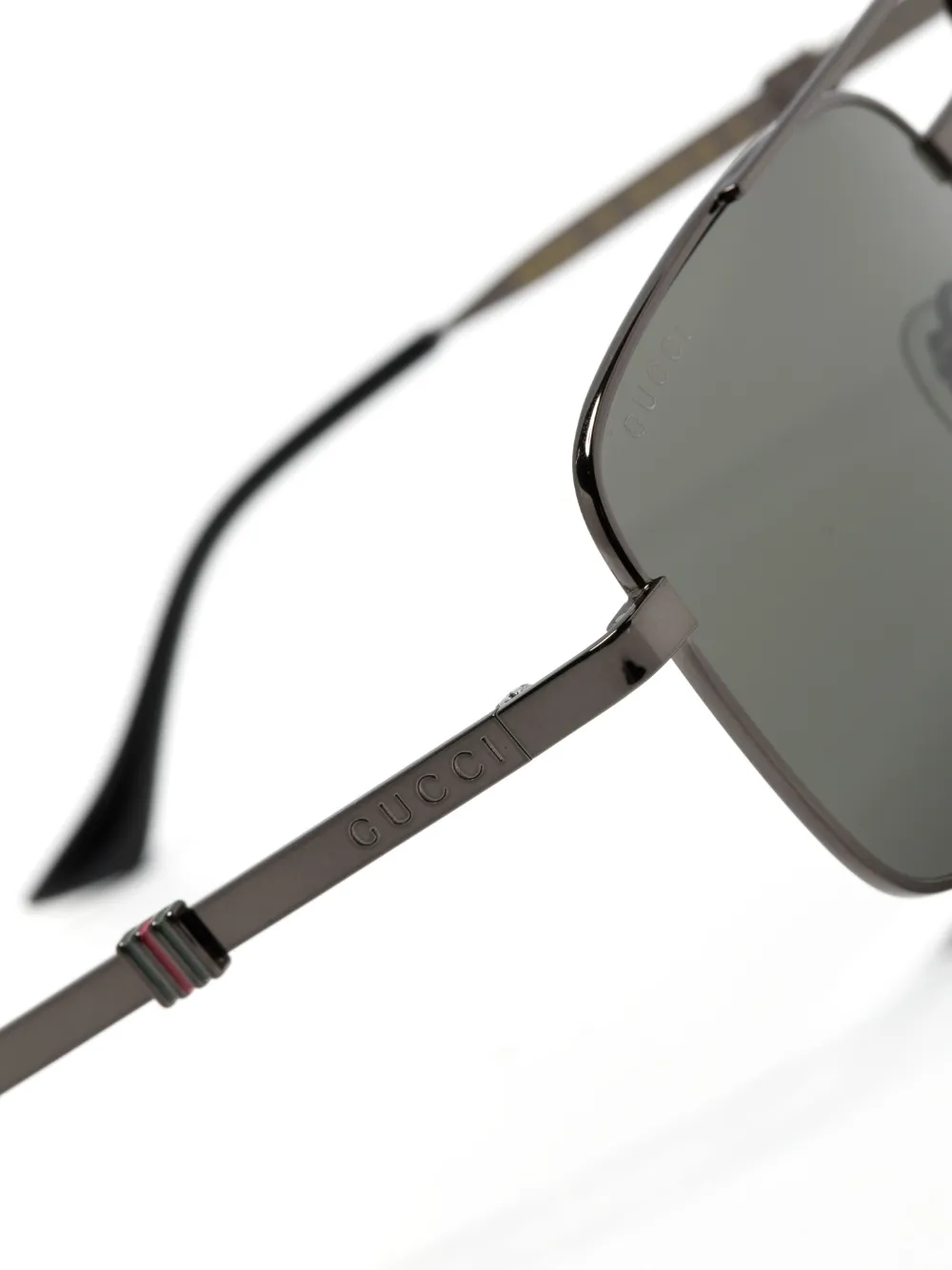 Gucci Eyewear Zonnebril met vierkant montuur Zwart