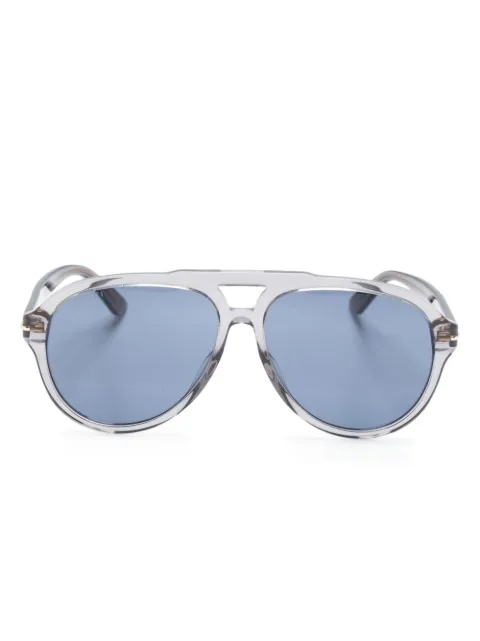 Gucci Eyewear نظارة شمس بإطار كبير وطبعة شعار الماركة