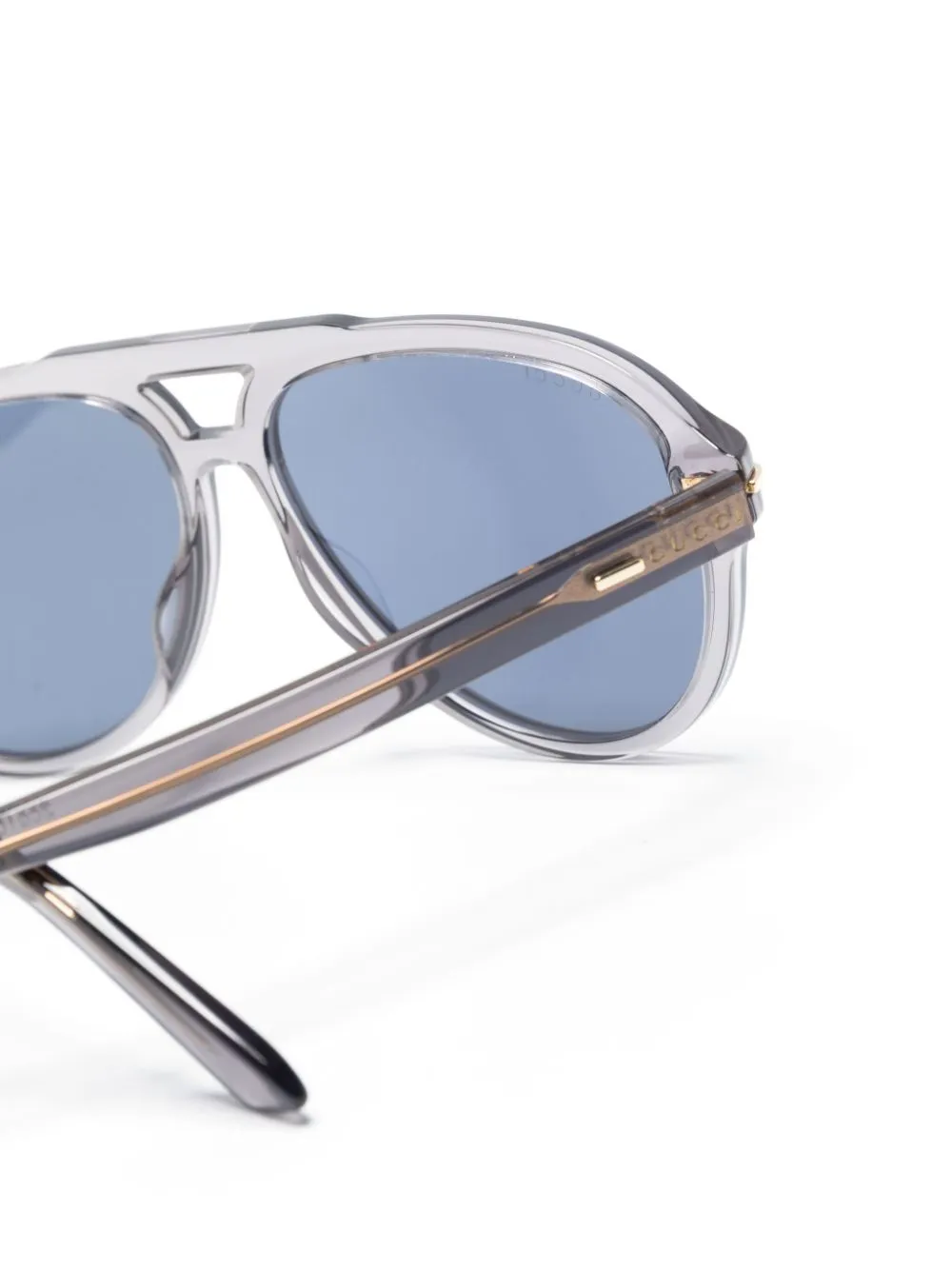 Gucci Eyewear Zonnebril met oversized montuur Grijs