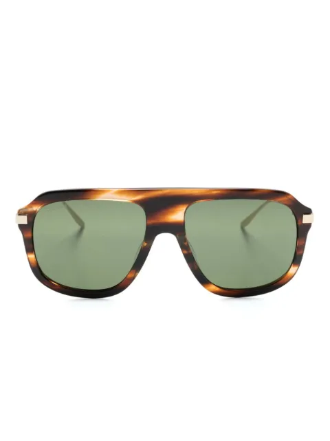 Gucci Eyewear tortoiseshell-effect pilot-frame sunglasses