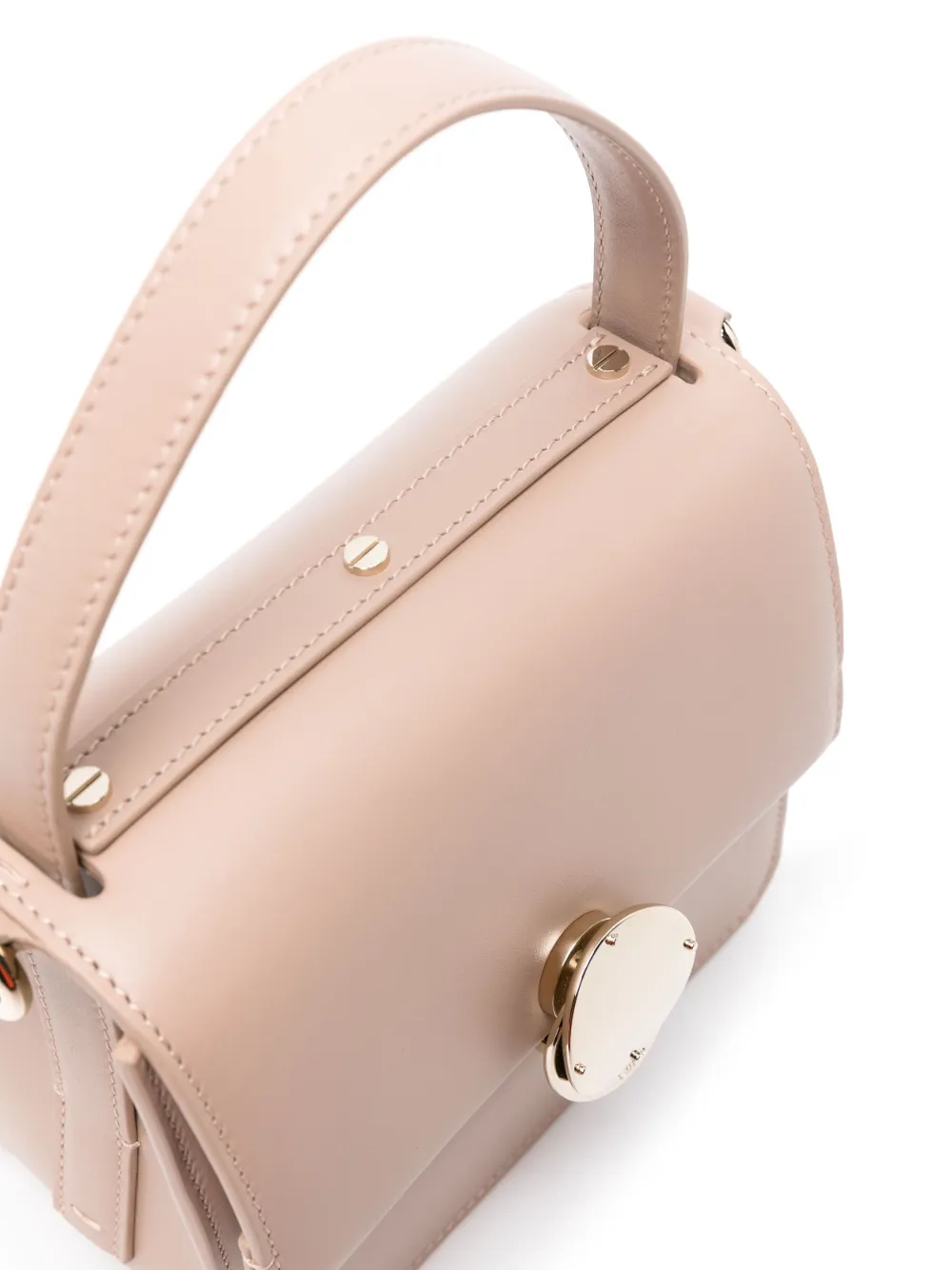 Shop Chloé Micro Penelope Leather Tote Bag In Nude