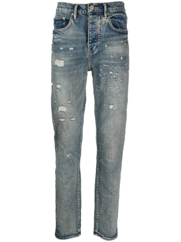 Purple Brand distressed-effect straight-leg Jeans - Farfetch