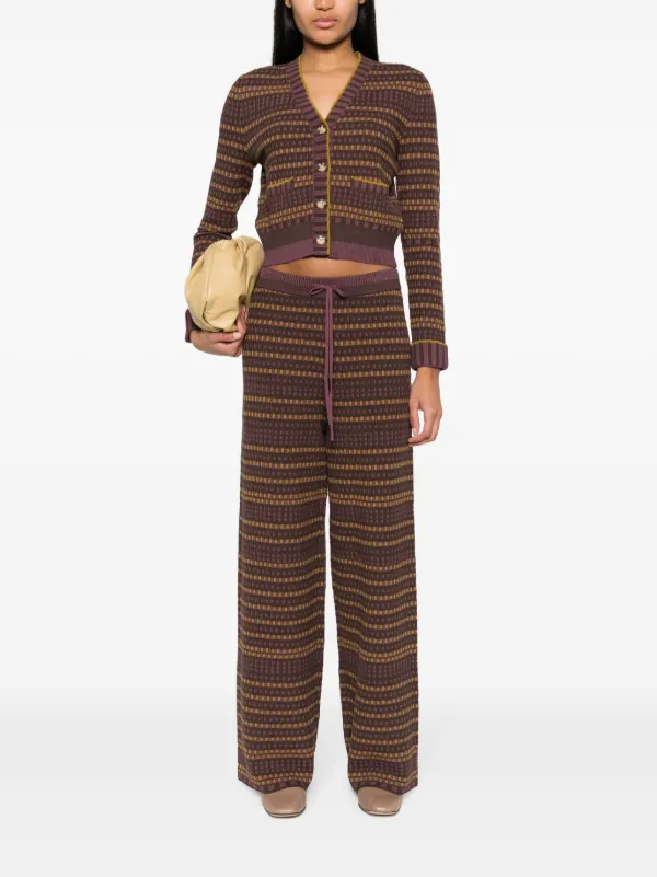 DIANE von FURSTENBERG ジャガード ニットコート YOUTOWA（ユウトワ）】モダンフラワージャカードニットコート