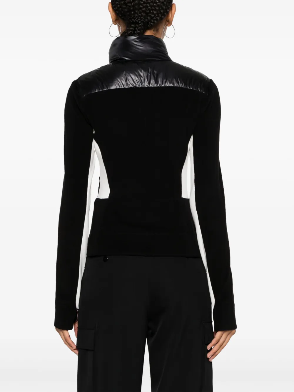 Moncler Grenoble Jack met vlakken Zwart