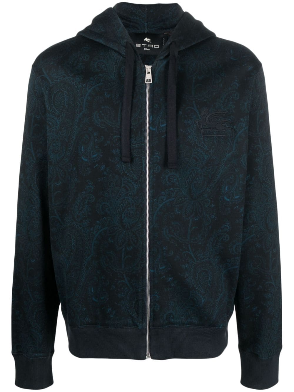 Pegaso-embroidered paisley-print jacket