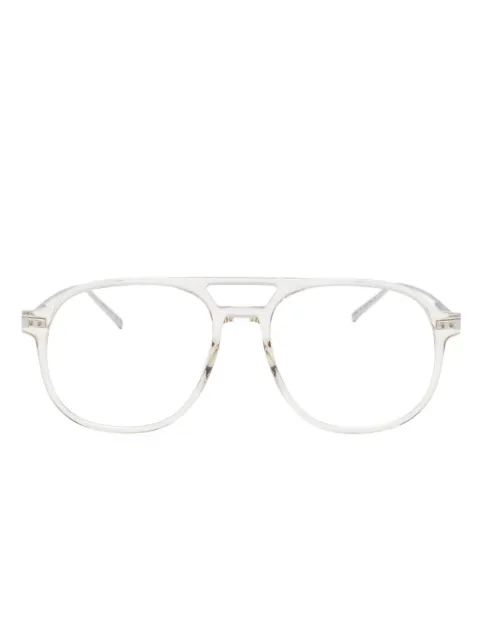 Saint Laurent Eyewear lentes con armazón estilo piloto y logo en relieve