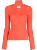 Coperni cut-out ribbed sweater - Red