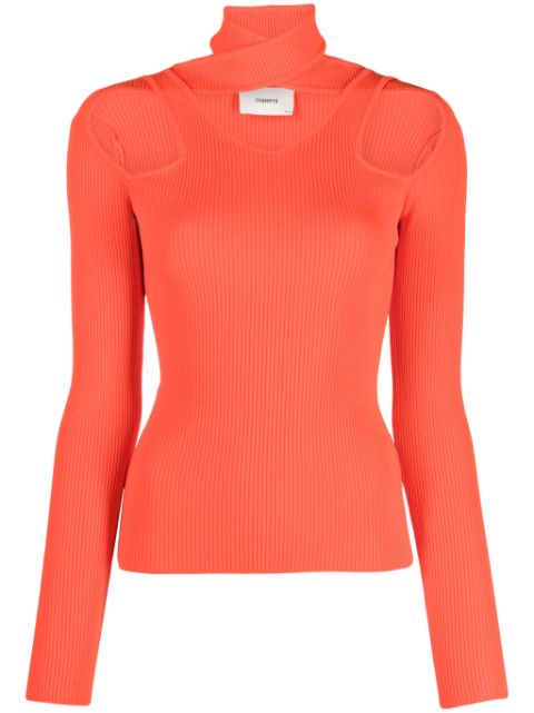 Coperni cut-out ribbed-knit top Women