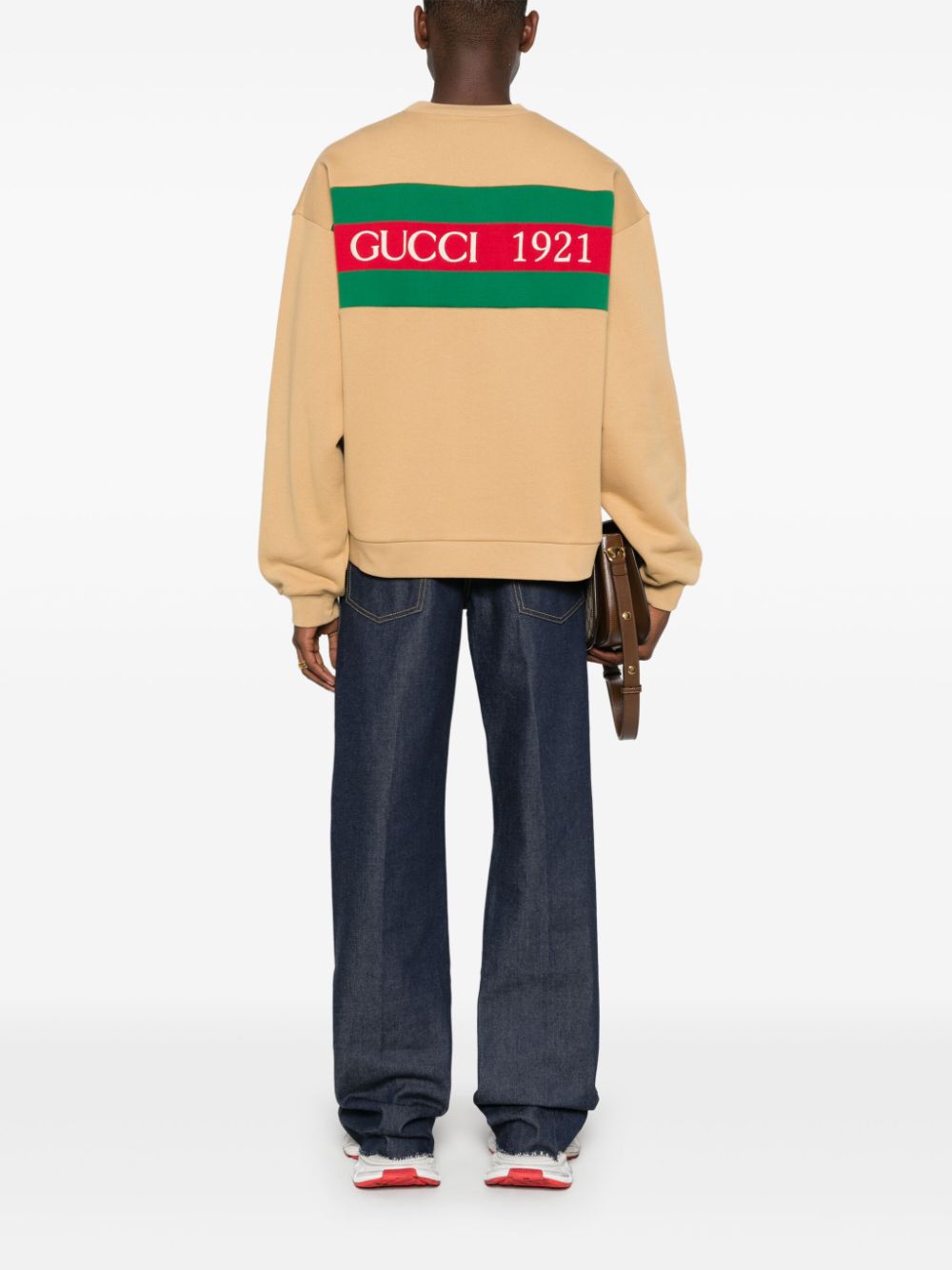 Gucci logo-embroidered sweatshirt - Brown