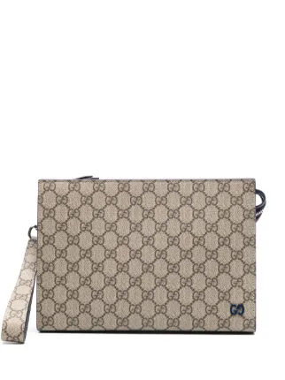 Gucci GG Supreme Clutch Bag Neutrals FARFETCH CA