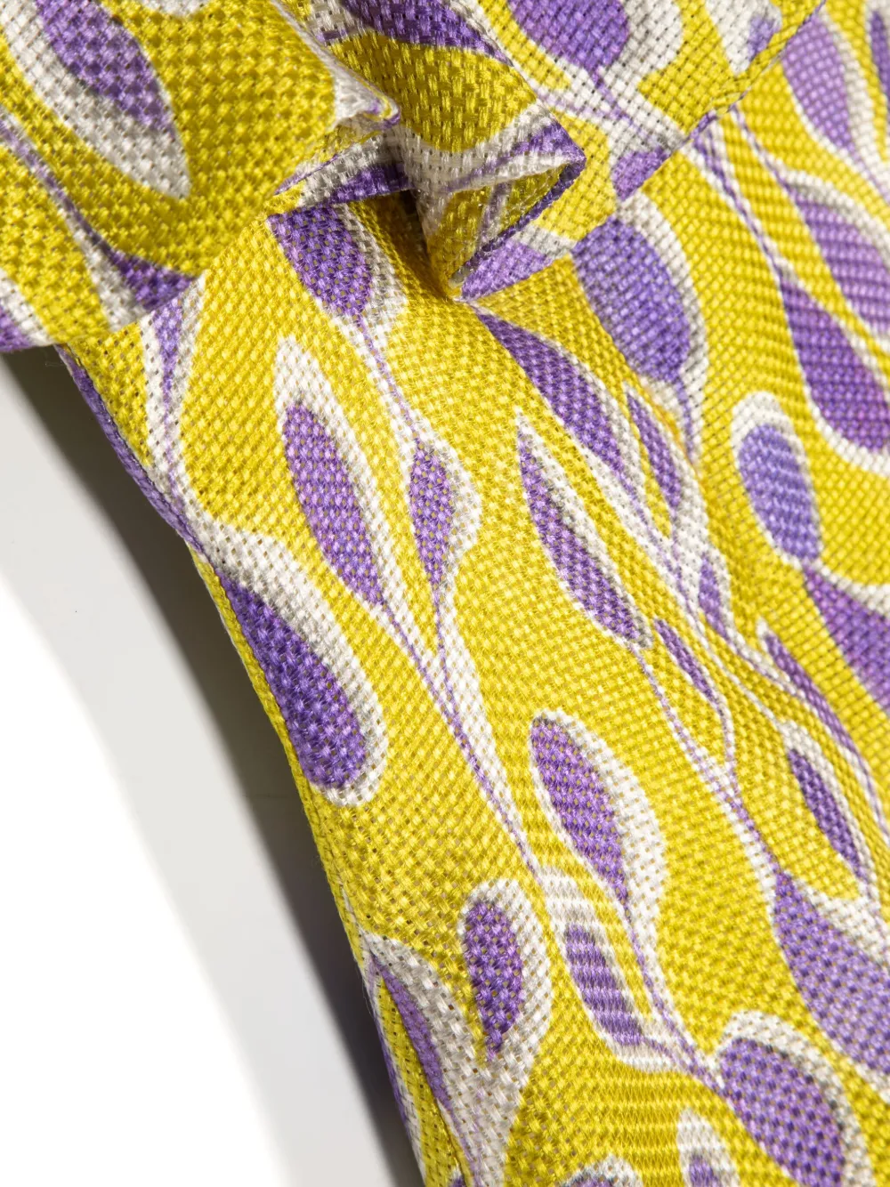Little Bambah Jurk met jacquard en spaghettibandjes Geel