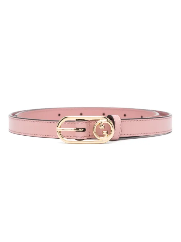 Gucci Ceinture En Cuir a Plaque Interlocking G Rose FARFETCH FR