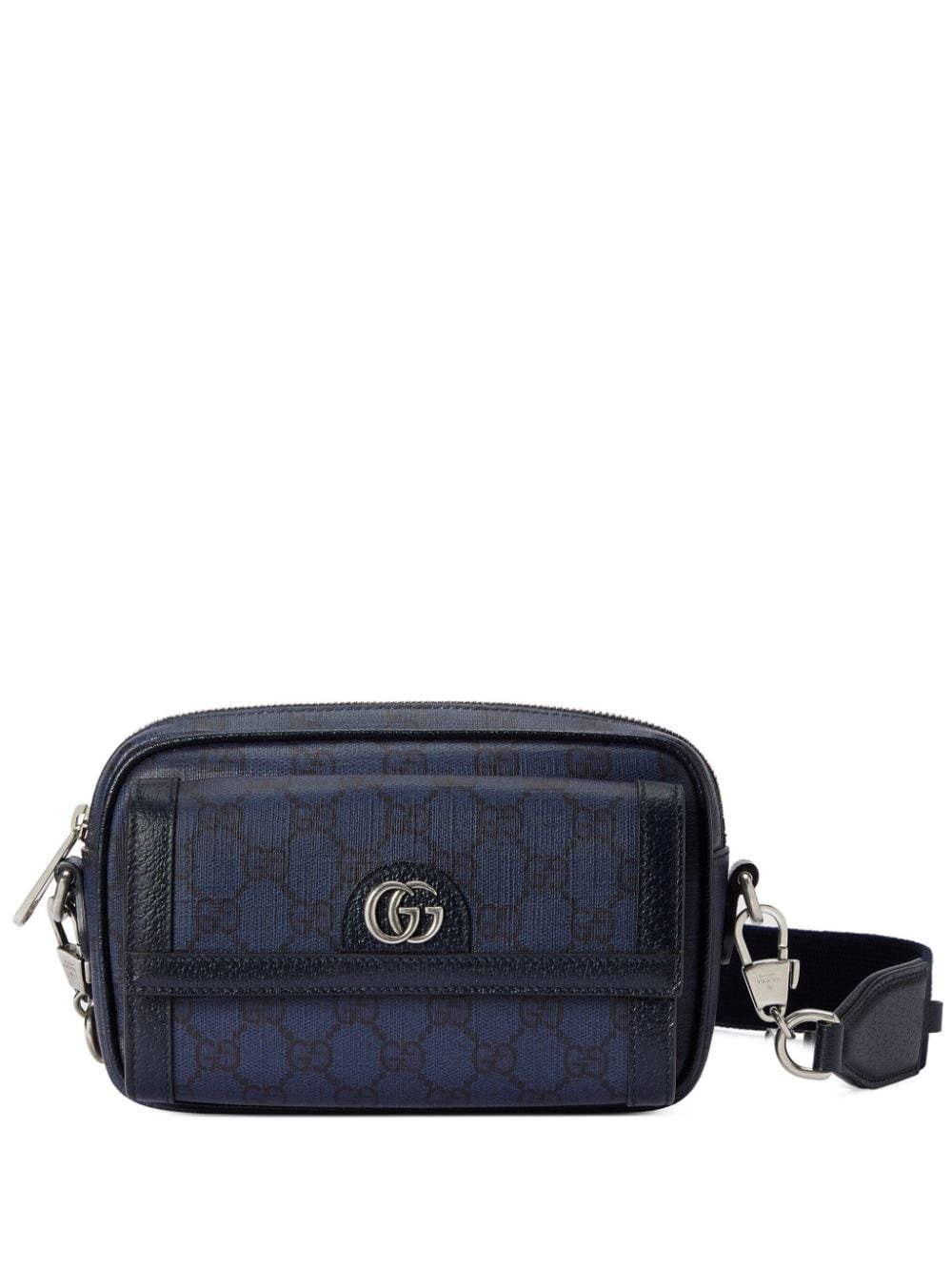 Gucci Ophidia Gg Mini Belt Bag In Grey Blk/gr.gre/gr.g