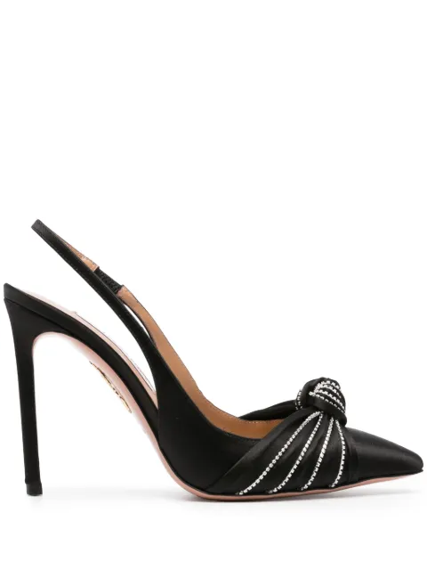 Aquazzura Atelier 105 satin-finish pumps