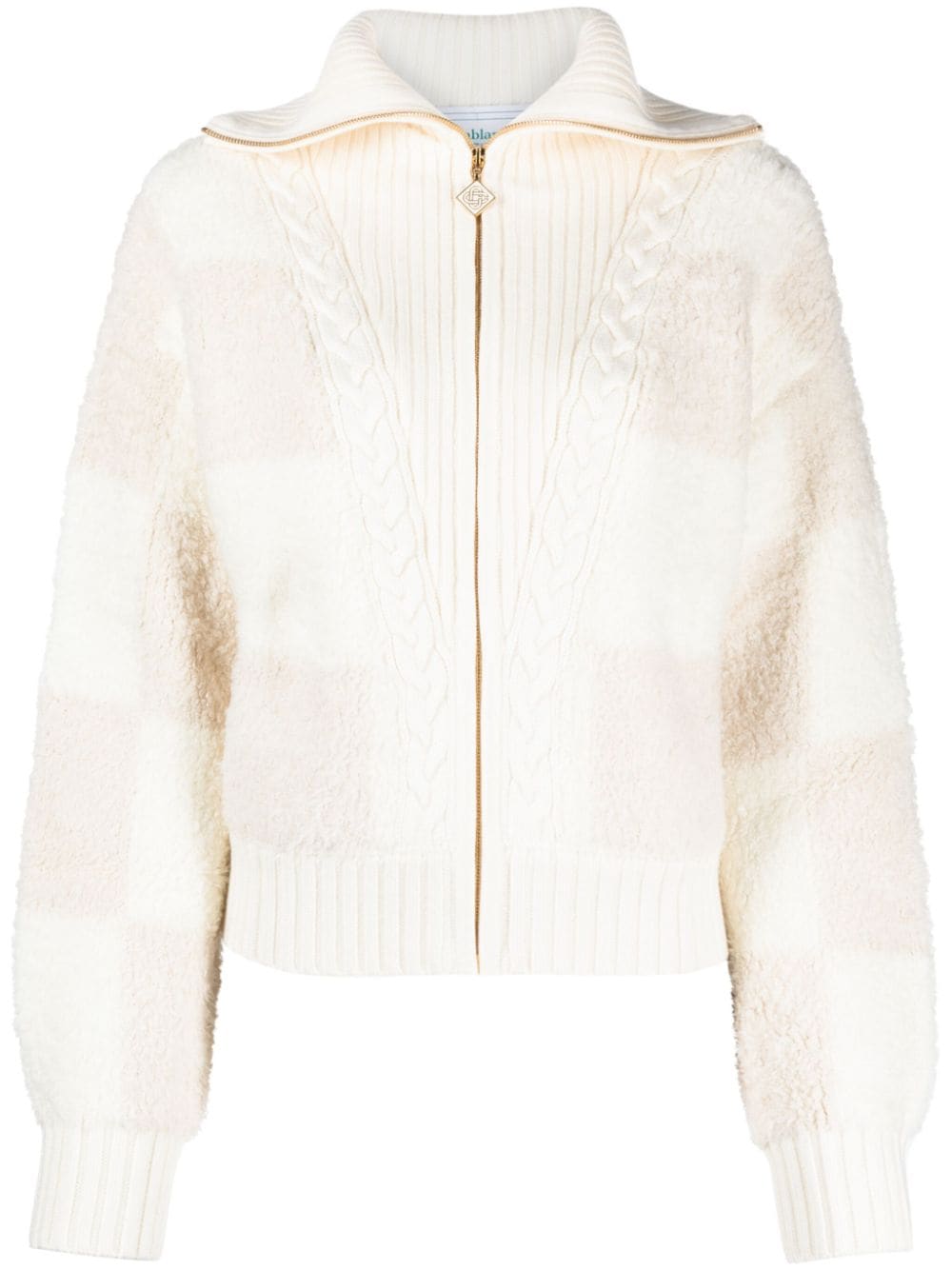 Casablanca zip-up cable-knit Cardigan - Farfetch