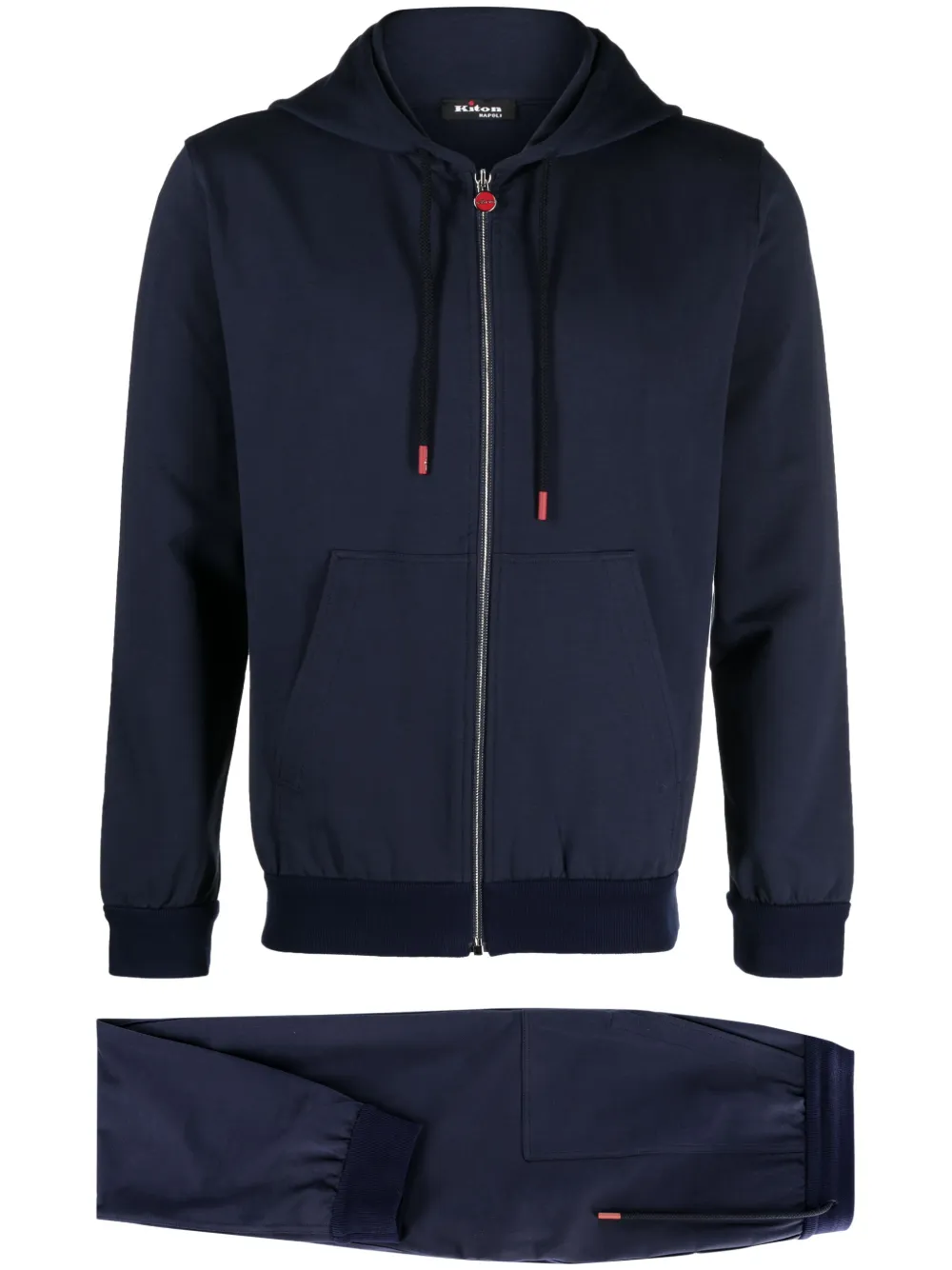 Kiton Trainingsbroek met geborduurd logo Blauw