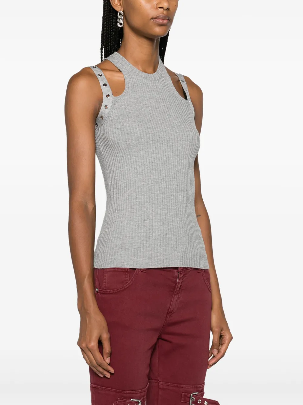 Blumarine Top met ronde hals Grijs