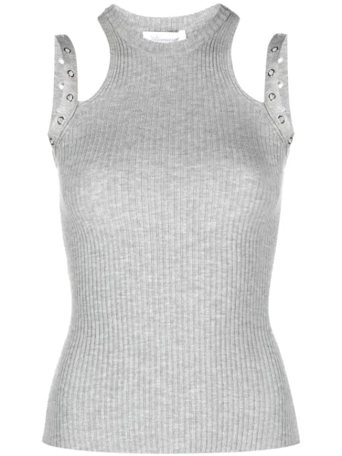 Blumarine eyelet-detailing round-neck top 