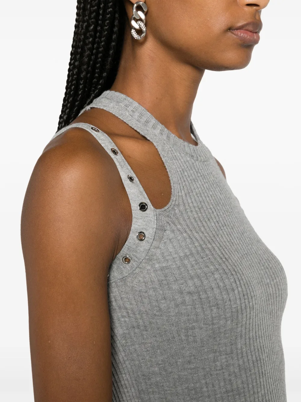 Blumarine Top met ronde hals Grijs