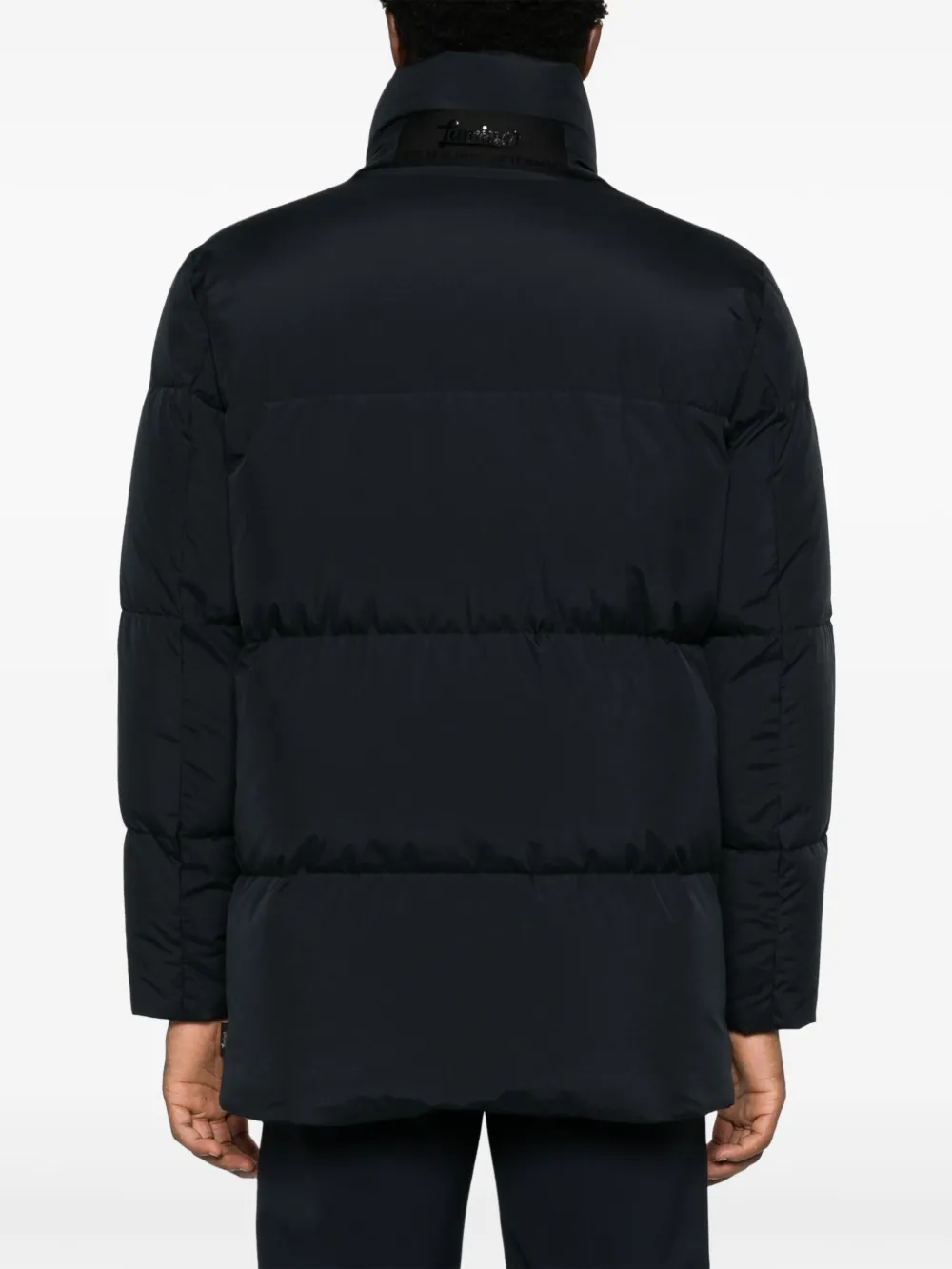Herno Dark Blue Polyester Jacket In Blue