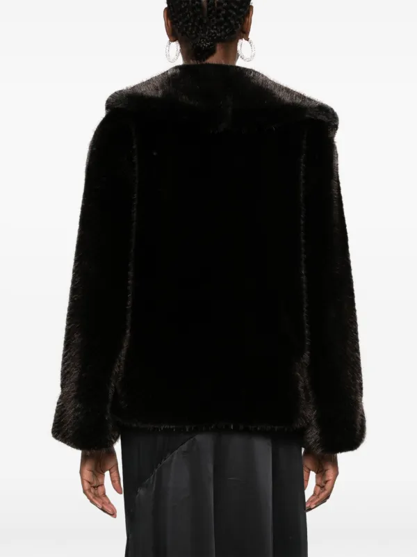 Faux fur best sale jacket black zara