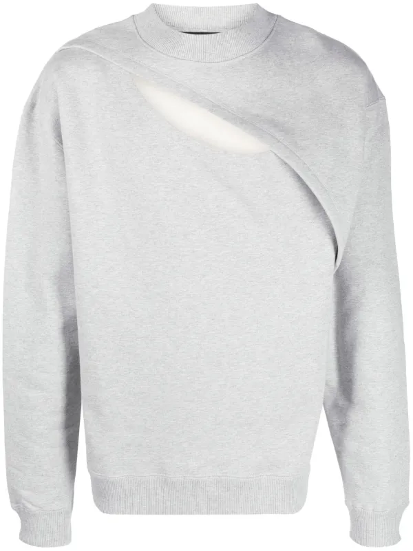 LGN LOUIS GABRIEL NOUCHI cut-out Detail Cotton Sweatshirt - Farfetch