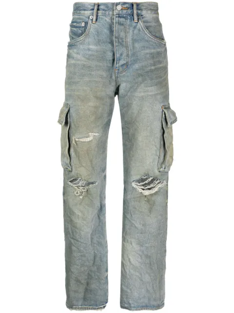 Purple Brand ripped-detail cargo jeans 