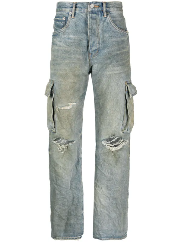 Purple Brand ripped-detail mid-rise Jeans - Farfetch