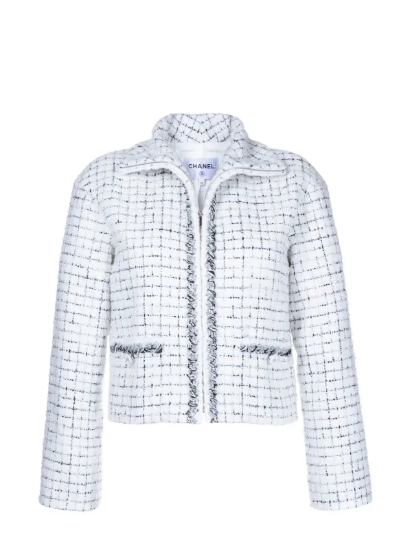 Chanel zip cheap up jacket