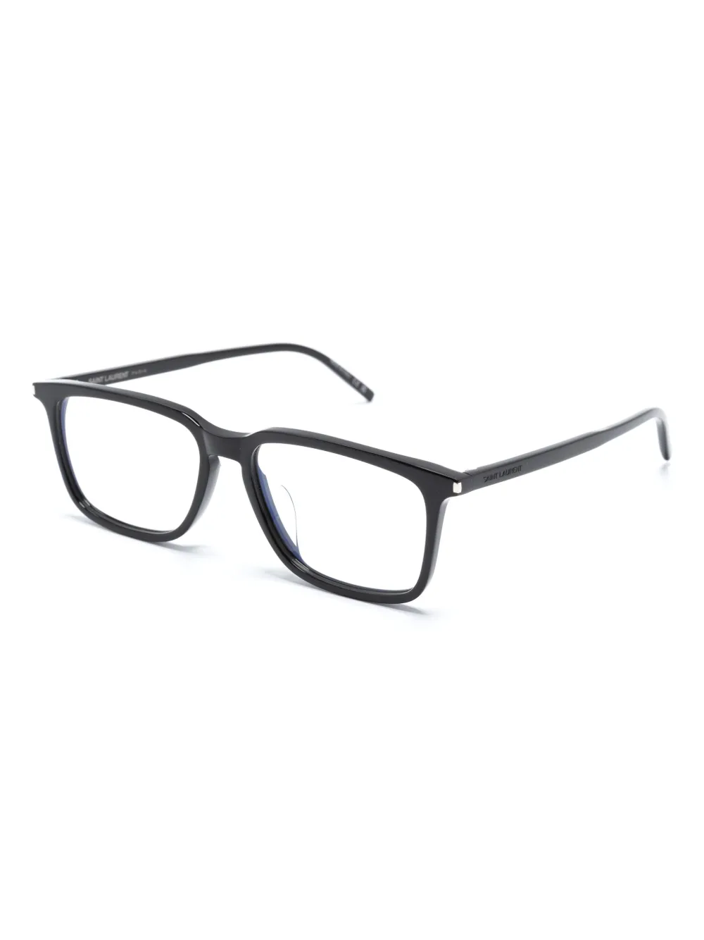 Saint Laurent Eyewear logo-engraved square-frame glasses - Zwart