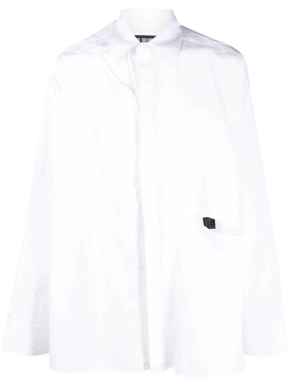 Lgn Louis Gabriel Nouchi White Slashed Shirt In White 002